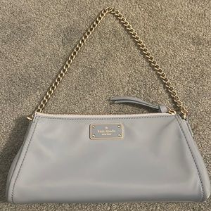Kate Spade periwinkle purse. Gold chain and leather crossbody straps. NWOT